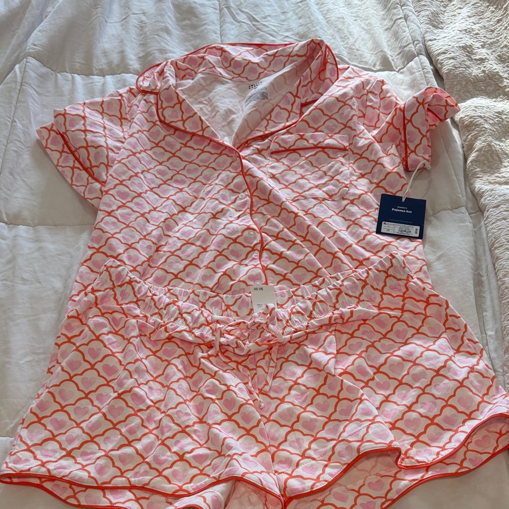Roller Rabbit x Target Pink & Coral Patterned Short Pajama Set